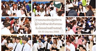 กองพัฒนานักศึกษา มทร.ธัญบุรี จัดการอบรมเชิงปฏิบัติการผู้นำนักศึกษาจัดกิจกรรมรับน้องอย่างสร้างสรรค์